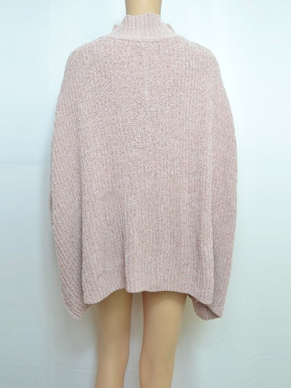 Loose Plain Bat Sleeve Pullover Knitwear