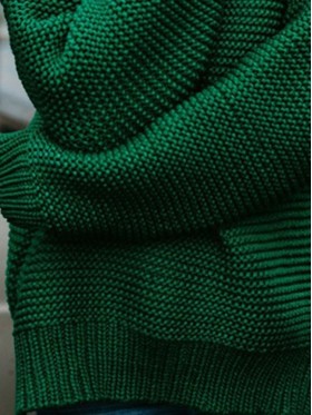 Solid Color Turtleneck Long Sleeve Pullover Knitwear