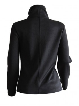 New Diagonal Zipper Long Sleeve Irregular Hoodie