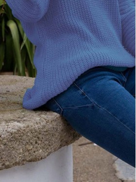 Sexy Solid Color V-Neck Long Sleeve Knitwear